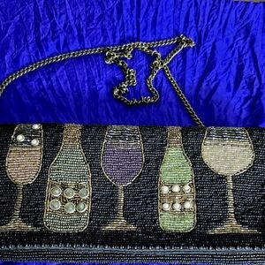 Mary Frances Beaded Wine Glass Clutch